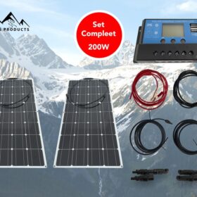 Flexible Solar Panel for Camper, Caravan or Boat 200W 12V (Complete Set)