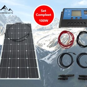 Flexible Solarpanel für Camper, Caravan oder Stiefel 100W 12V (komplette Set)