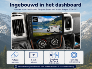 Alternative view of Berg GPS - FD9000 - 9-inch Camper Navigatie Fiat Ducato Radio Systeem 2006-2021